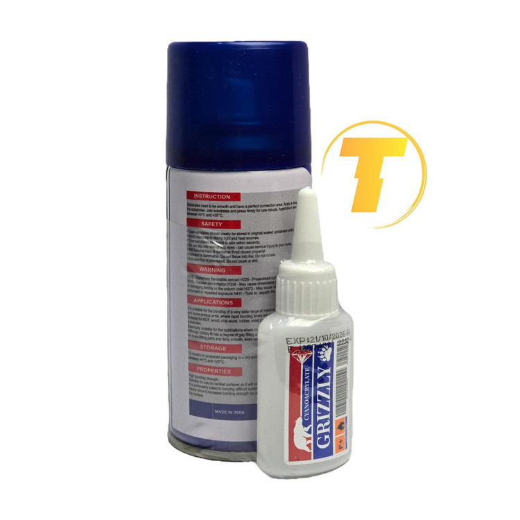 چسب فوری یک دو سه Grizzly حجم 100 میلیلیتر مناسب مصارف صنعتی