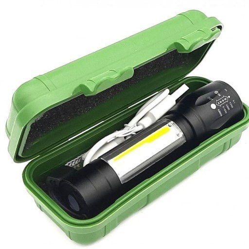 چراغ قوه دستی رنگ با قابلیت زوم و نور سفید