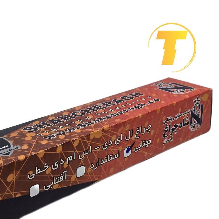 نمای نزدیک از کارتون براکت ال ای دی 28 وات HTL شاه چراغ کد 210