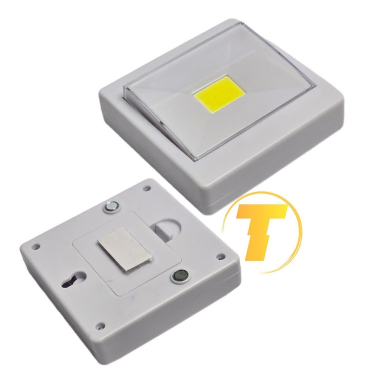 کلید تک پل باطری خور COB LED 3 وات مدل HY-801 با نور سفید یکنواخت