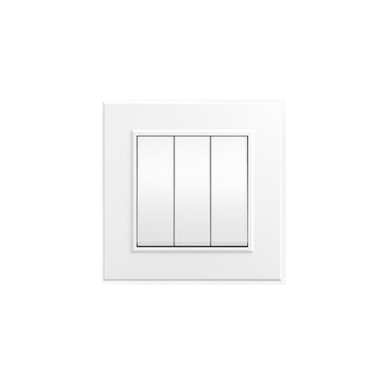 کلید سه پل ایران الکتریک مدل برلیان سفید مناسب فضاهای چندمداره