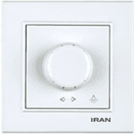 کلید دیمر روشنایی ایران الکتریک مدل برلیان سفید برای تنظیم نور