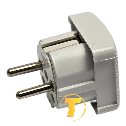 دوشاخه نری ارت دار چهارگوش برق