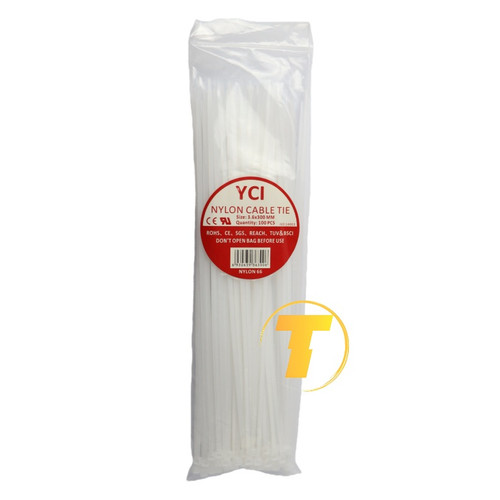 بست کمربندی پلاستیکی 30 سانتیمتر در بسته 100 عددی، مناسب برای مدیریت کابل و سیم