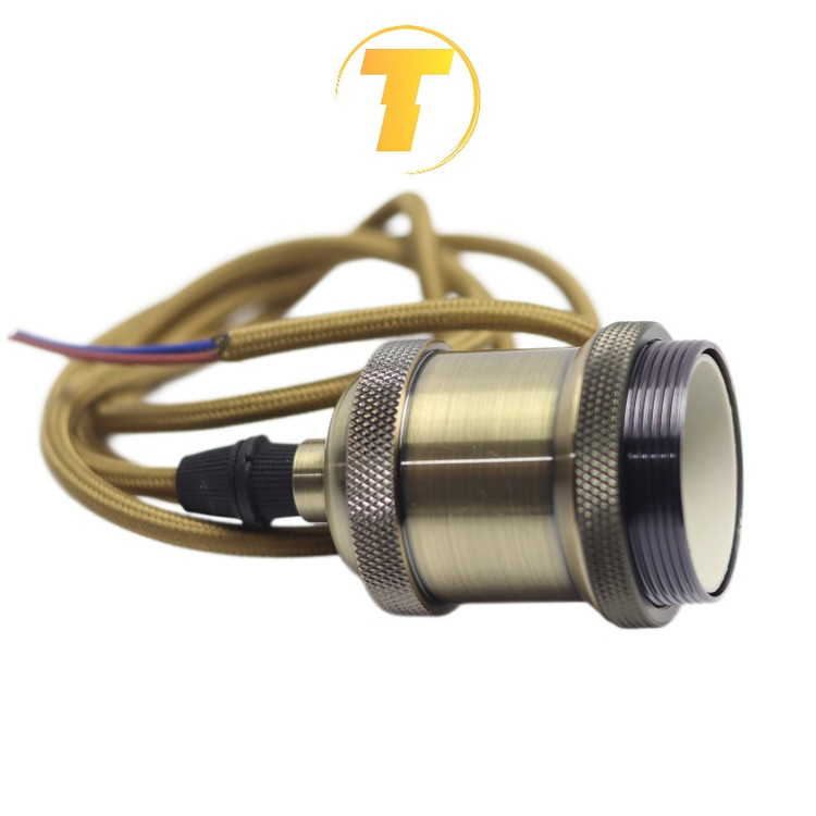 سرپیچ فلزی برنزی مدل E2007 با طراحی دکوراتیو