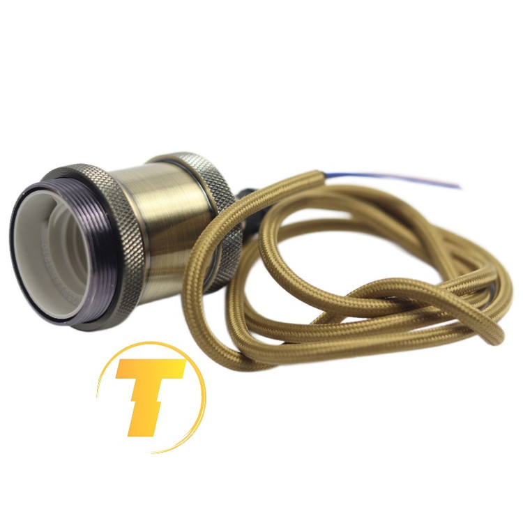 سرپیچ دکوراتیو برنزی E2007 با ظاهر کلاسیک