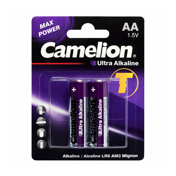 نمای نزدیک باتری Camelion Ultra Alkaline سایز AA