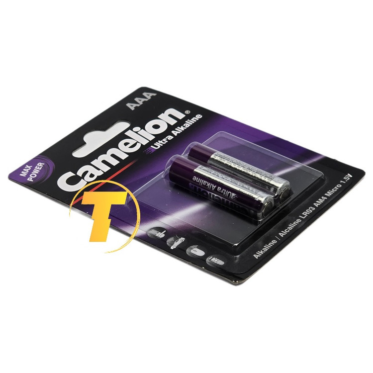 باتری نیم قلمی کملیون Ultra Alkaline سایز AAA