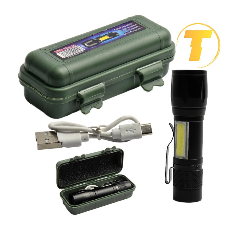 چراغ قوه پلیسی شارژی پلیسی با سه حالت نور و کیف حمل