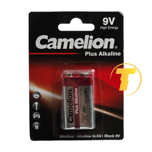 باتری کتابی کملیون پلاس آلکالاین 9 ولت مدل 6LR61