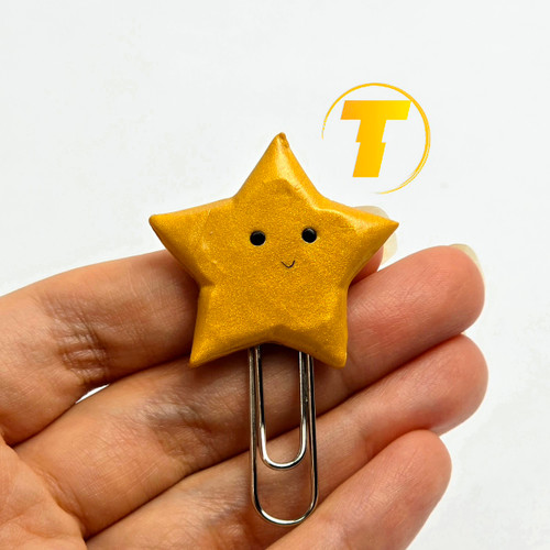 نشانگر کتاب طرح ستاره با خمیر پلیمری