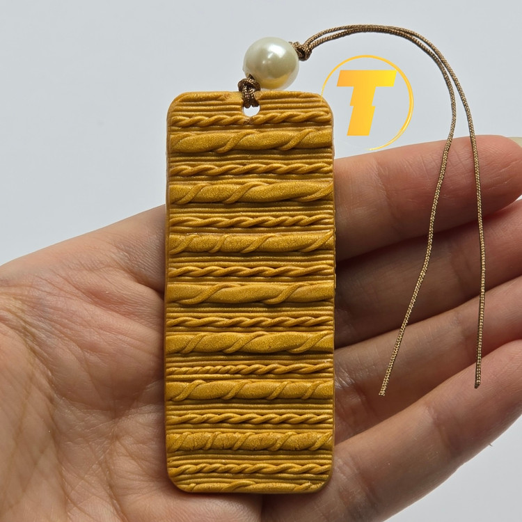 بوک مارک خلاقانه با طراحی بافتنی از خمیر پلیمری