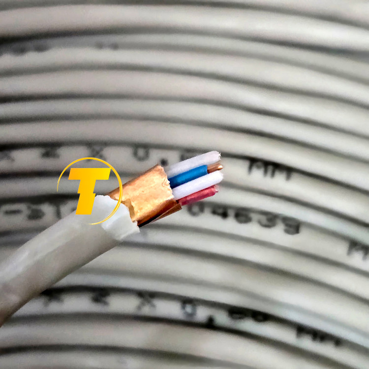 کابل تلفنی 2 زوج آلومینیوم روکش مس راد کابل با روکش PVC