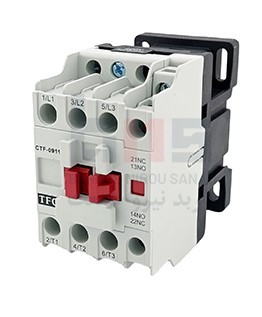 نمای کنتاکتور AC3 جریان 9 آمپر مدل CTF1-0911-220VAC