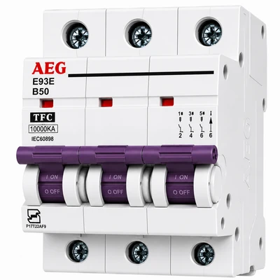 کلید مینیاتوری سه فاز AEG با قدرت قطع 10kA