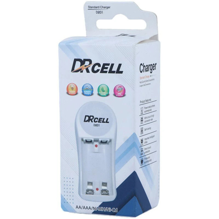 نمای شارژر استاندارد DRcell D201 با ورودی 220 ولت