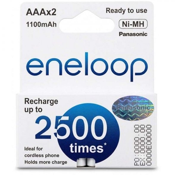 باتری شارژی پاناسونیک Eneloop AAA ظرفیت 1100 میلی‌آمپر ساعت