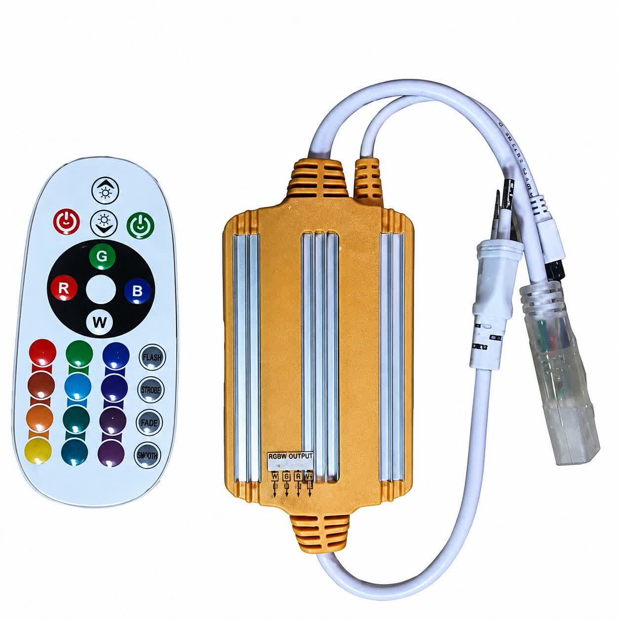 ریموت کنترل RGB ریسه ال‌ای‌دی با قابلیت تنظیم رنگ و افکت‌های نوری