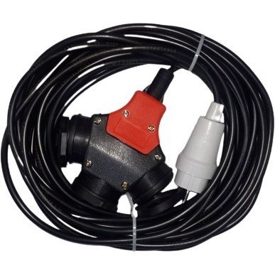 سیم سیار 15 متری آلومینیوم با روکش مس 1.5×2 سه راه دار