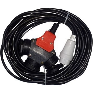 سیم سیار 15 متری آلومینیوم با روکش مس 1.5×2 سه راه دار