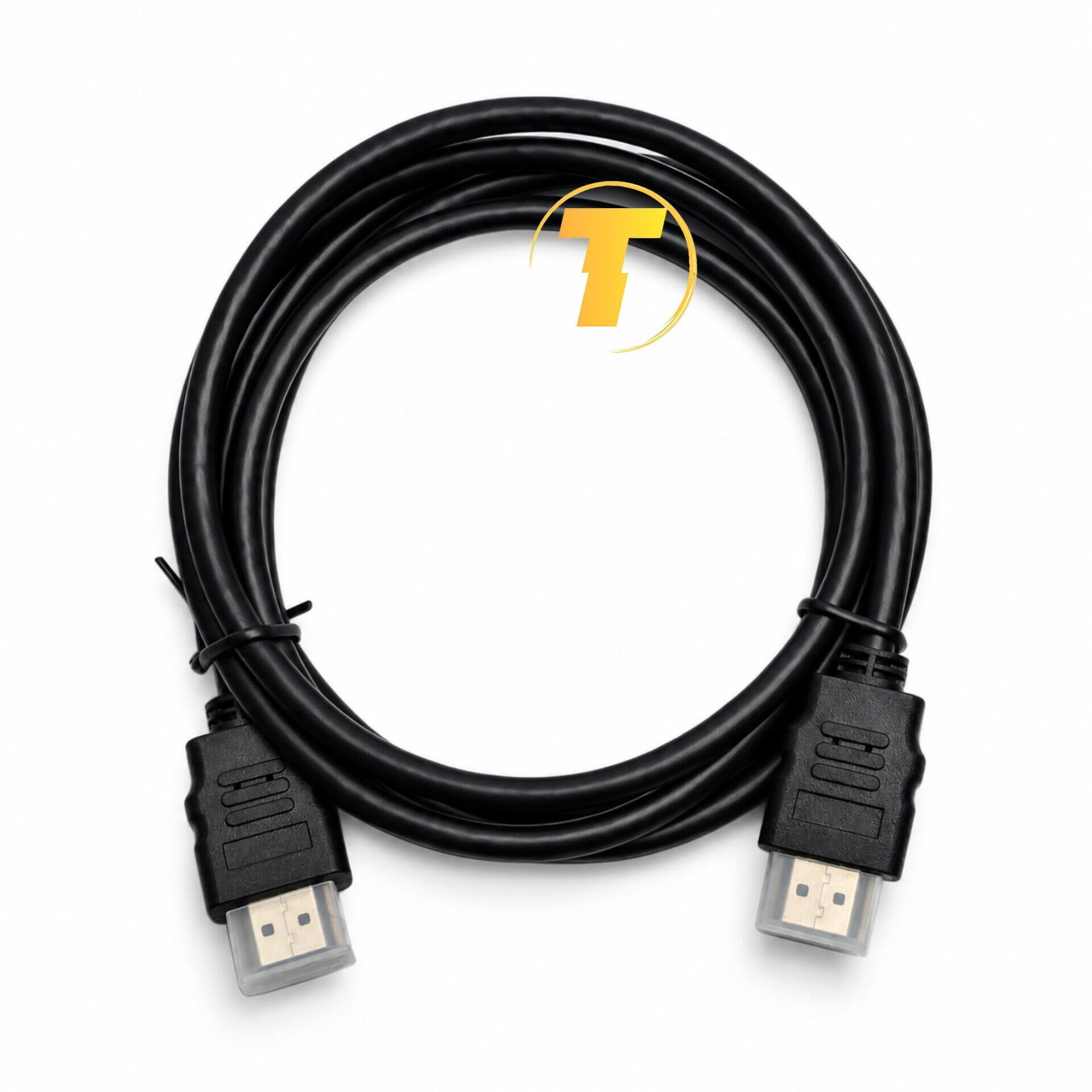 کابل HDMI مشکی ۱.۵ متری با کانکتورهای اتصال تصویر و صدا